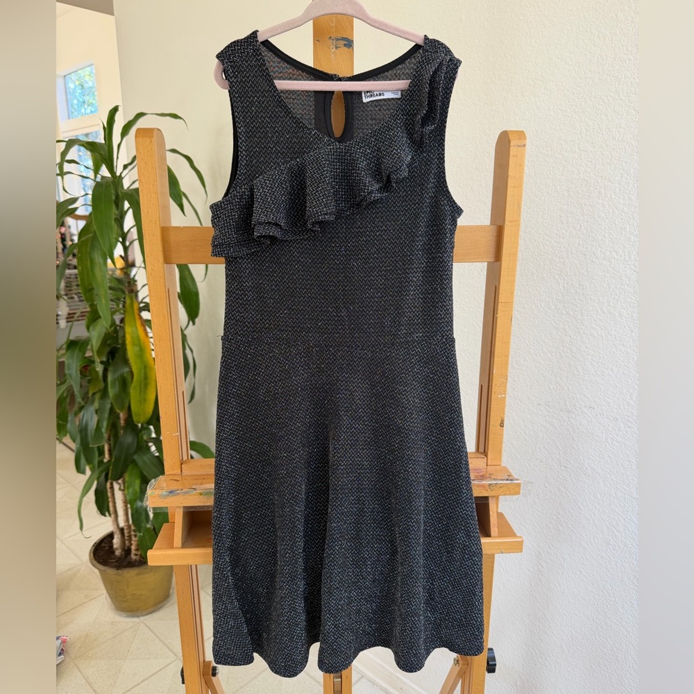 Epic Threads Black and Silver Sparkle Dress Girl 8/10